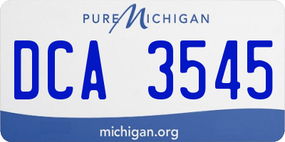 MI license plate DCA3545