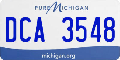 MI license plate DCA3548