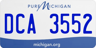 MI license plate DCA3552