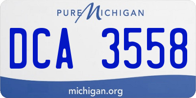MI license plate DCA3558