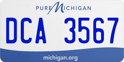 MI license plate DCA3567