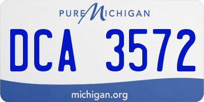 MI license plate DCA3572