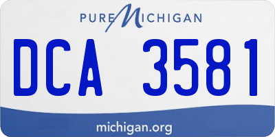 MI license plate DCA3581