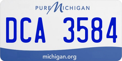 MI license plate DCA3584