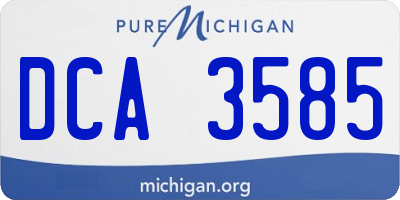 MI license plate DCA3585