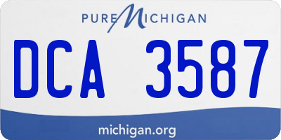 MI license plate DCA3587