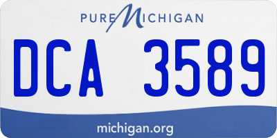 MI license plate DCA3589