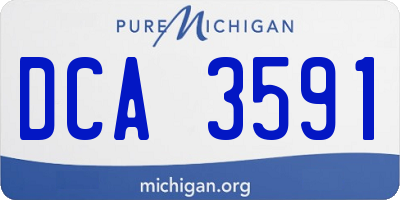 MI license plate DCA3591