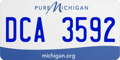 MI license plate DCA3592