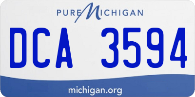 MI license plate DCA3594