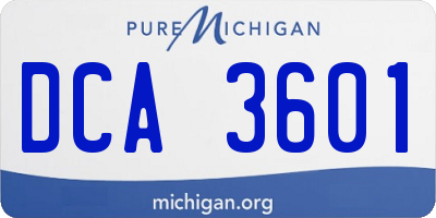 MI license plate DCA3601