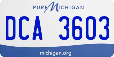 MI license plate DCA3603