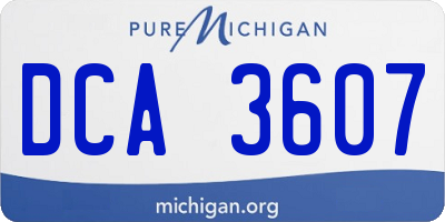 MI license plate DCA3607