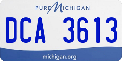 MI license plate DCA3613