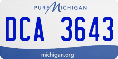 MI license plate DCA3643