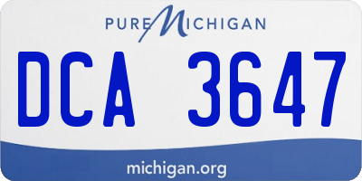MI license plate DCA3647