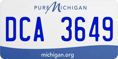 MI license plate DCA3649