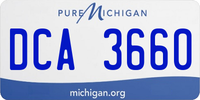 MI license plate DCA3660