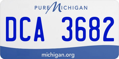 MI license plate DCA3682