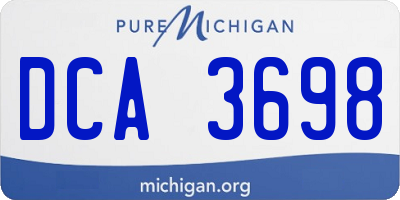 MI license plate DCA3698