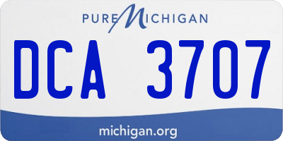 MI license plate DCA3707