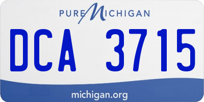 MI license plate DCA3715