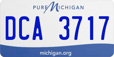 MI license plate DCA3717