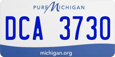 MI license plate DCA3730