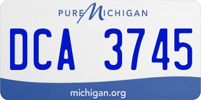 MI license plate DCA3745