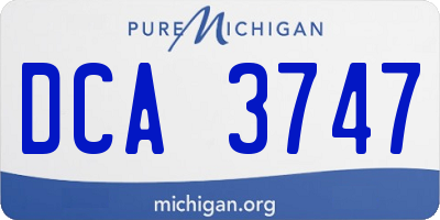 MI license plate DCA3747
