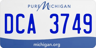 MI license plate DCA3749