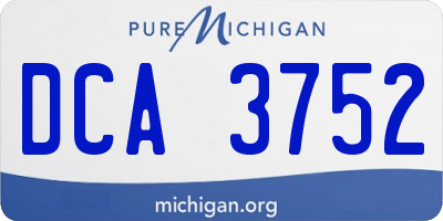 MI license plate DCA3752