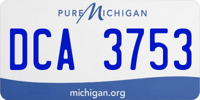 MI license plate DCA3753