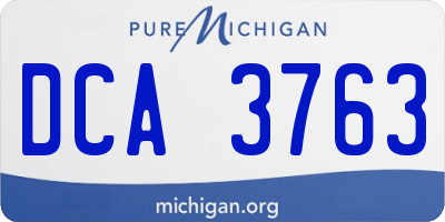 MI license plate DCA3763