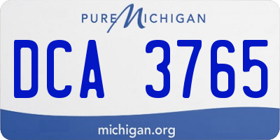 MI license plate DCA3765