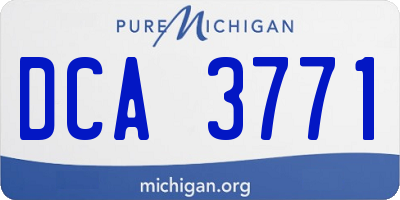 MI license plate DCA3771