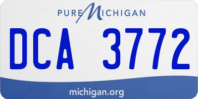 MI license plate DCA3772