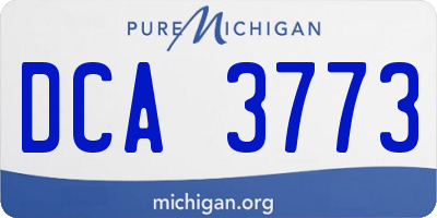 MI license plate DCA3773