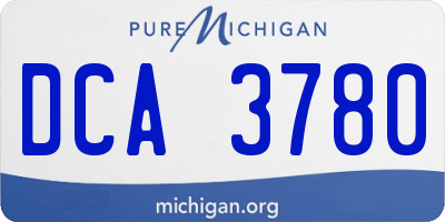 MI license plate DCA3780
