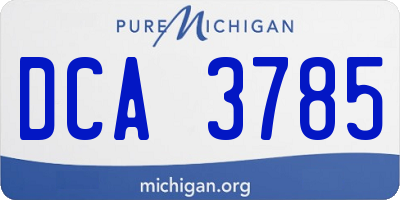 MI license plate DCA3785