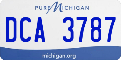 MI license plate DCA3787