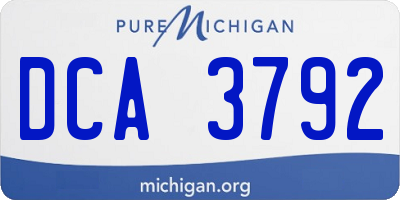 MI license plate DCA3792