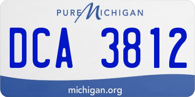 MI license plate DCA3812