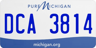MI license plate DCA3814