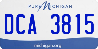 MI license plate DCA3815