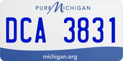 MI license plate DCA3831