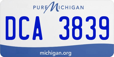 MI license plate DCA3839