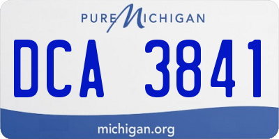 MI license plate DCA3841