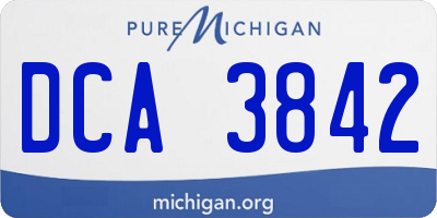 MI license plate DCA3842