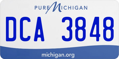 MI license plate DCA3848